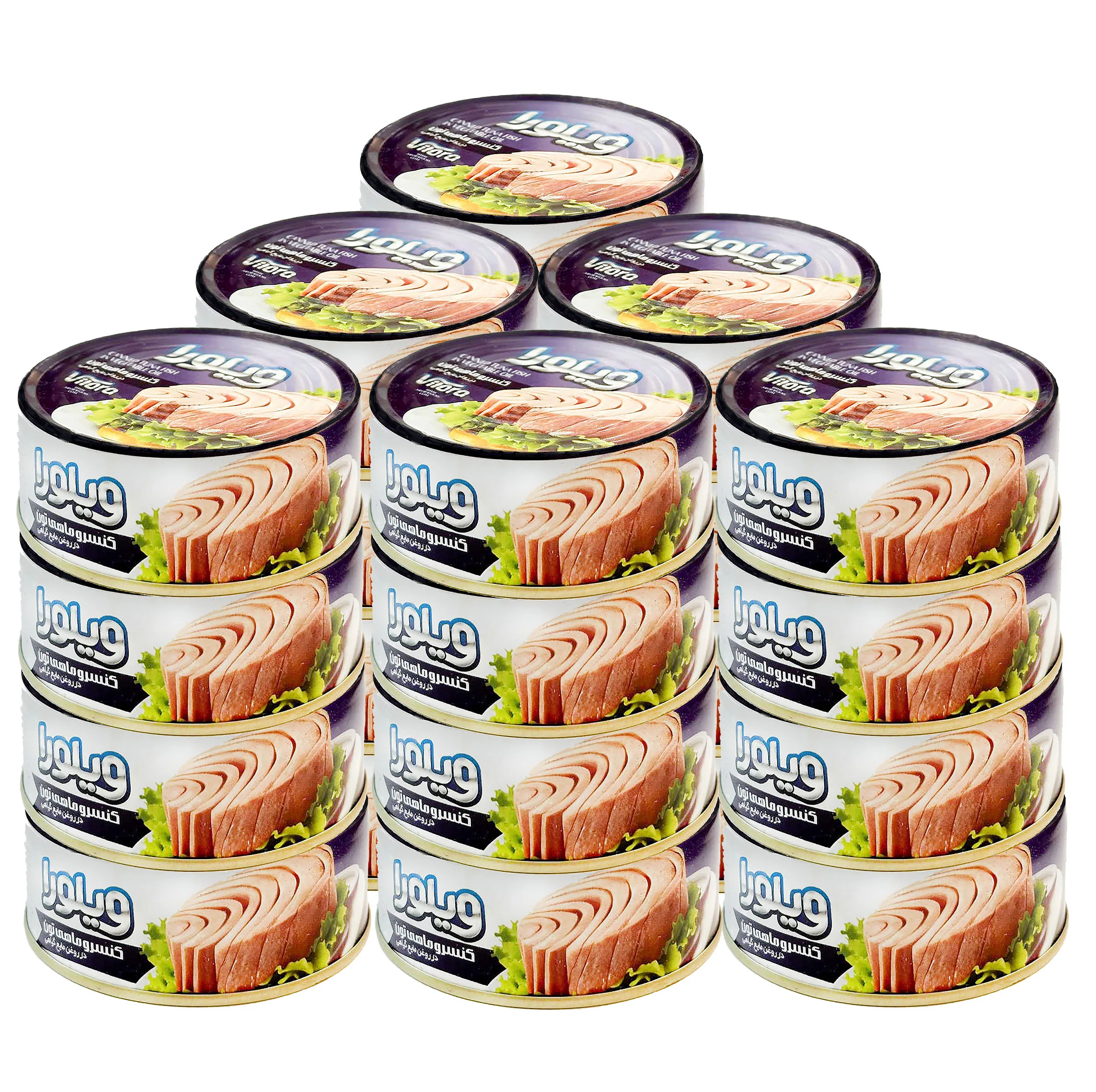 کنسرو ماهی تن در روغن گیاهی ویلورا - 120 گرم بسته 24 عددی