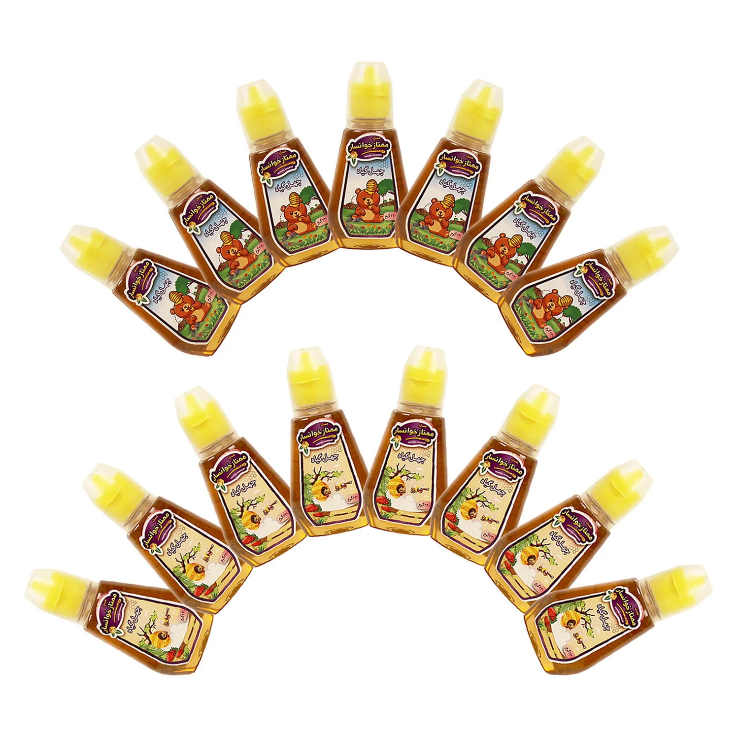 عسل پمپی ممتاز خوانسار - 230 گرم بسته 15 عددی