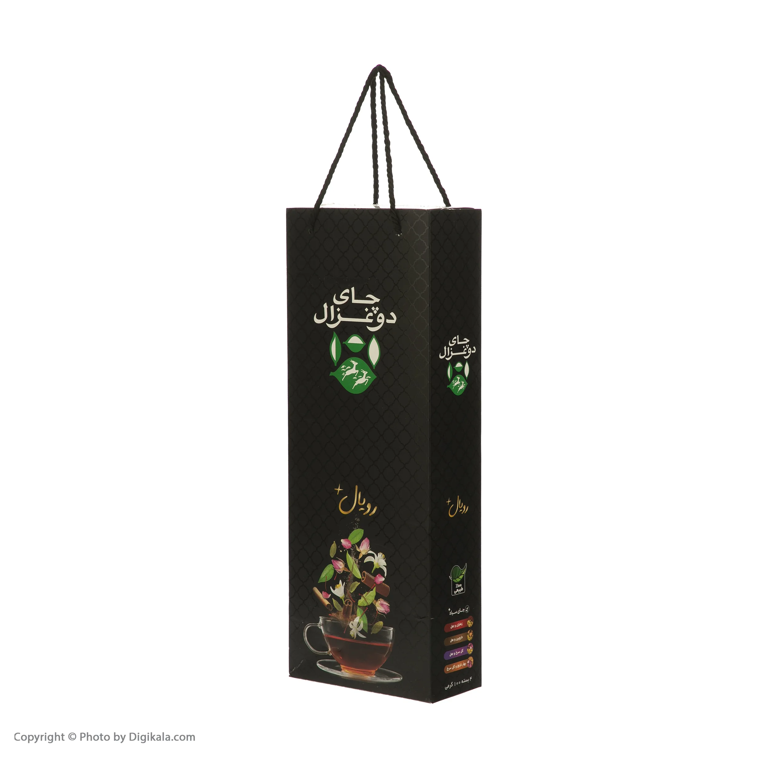 چای سیاه طعمدار دوغزال - 100 گرم مجموعه 4 عددی
