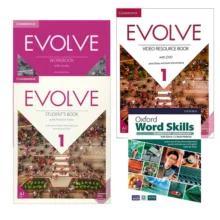 کتاب Evolve 1 و Oxford Word Skills Elementary 2nd اثر جمعی از نویسندگان انتشارات دانشگاه کمبریج 4 جلدی