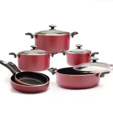 سرویس قابلمه زرساب 10 پارچه با در شیشه ای مدل GT-7500G