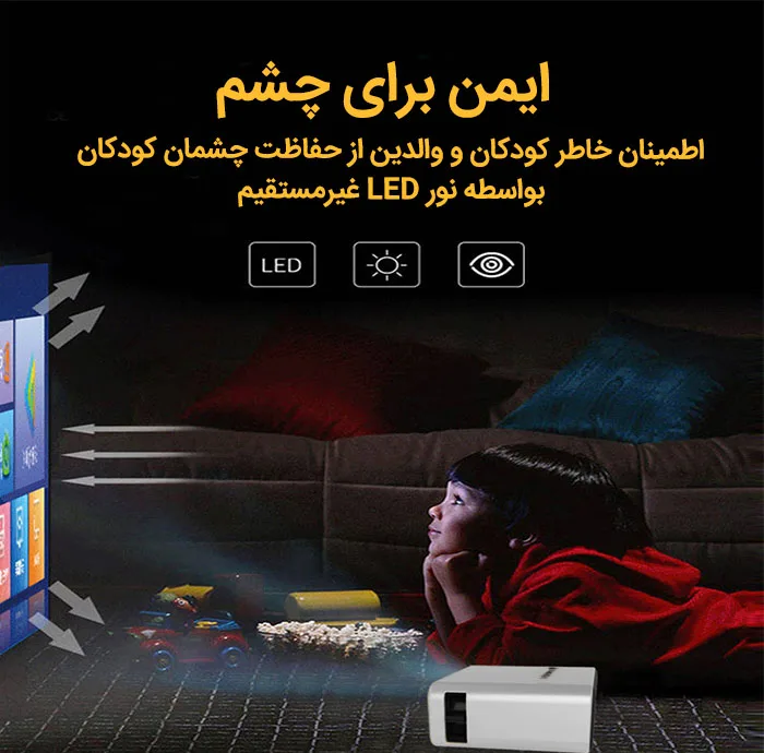 مینی ویدئو پروژکتور مدل T500 با رزولوشن 320*240