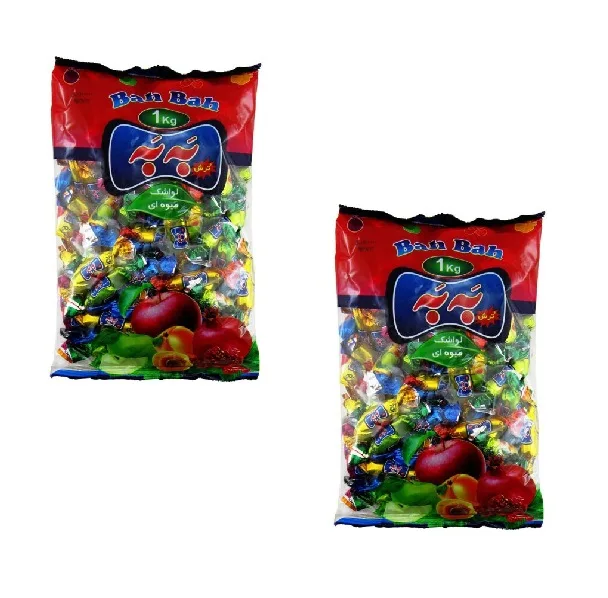 لواشک پذیرایی چند میوه  به به  - 1 کیلو گرم مجموعه 2 عددی