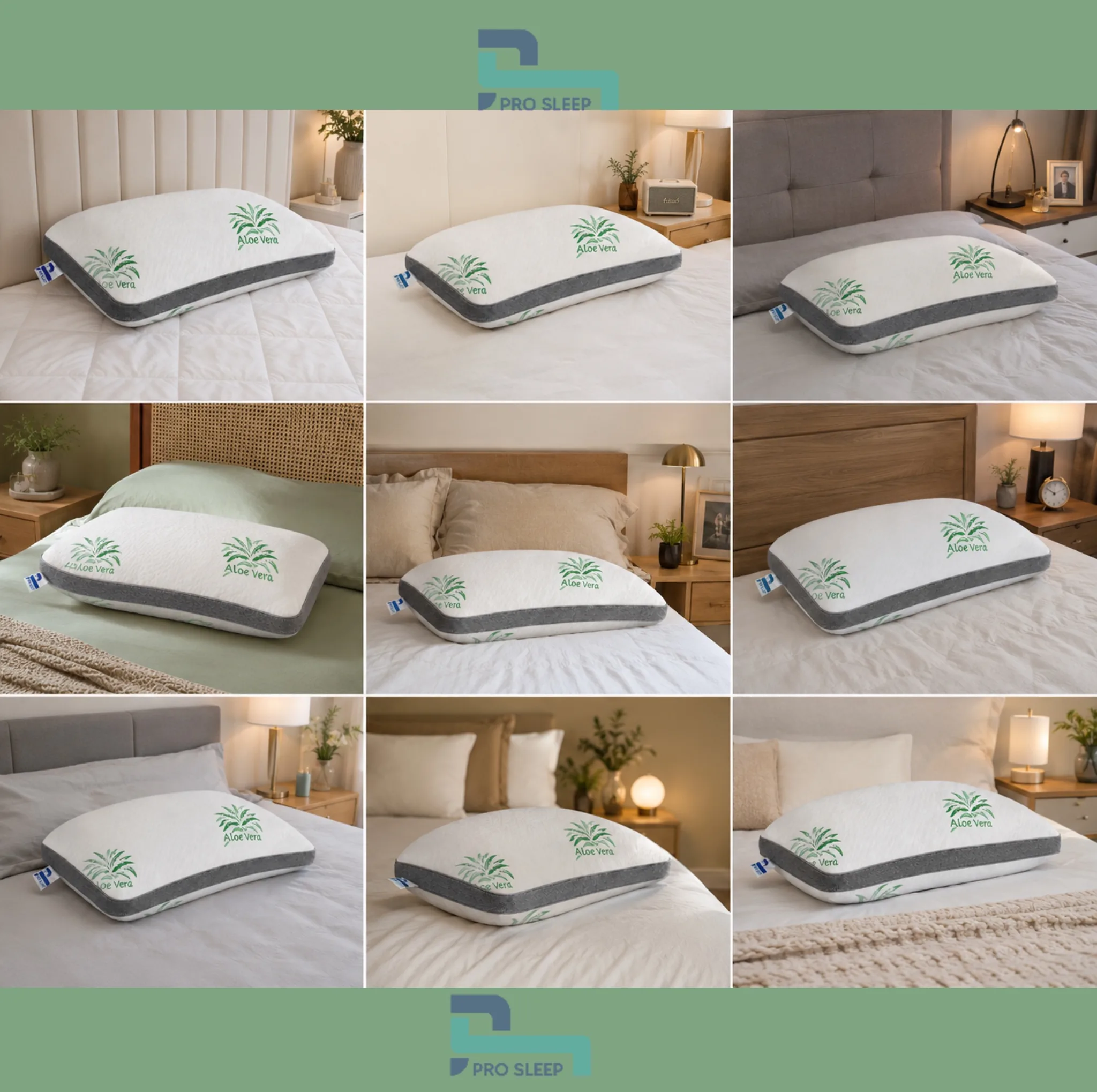 بالش پرو اسلیپ مدل میکروفایبرژل ALOE VERA سایز 60x40 سانتی متر