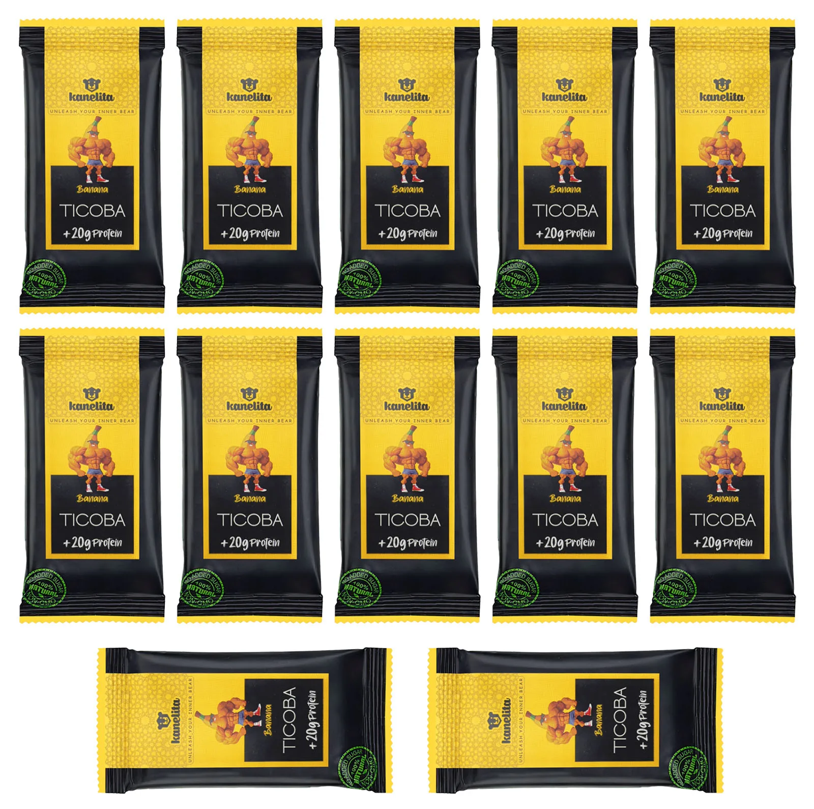 پروتئین بار موز تیکوبا کنلیتا - 50 گرم بسته 12 عددی