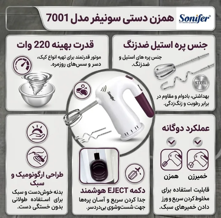 همزن سونیفر مدل 7001