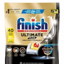 قرص ماشین ظرفشویی فینیش مدل Ultimate Plus طرح جدید رایحه لیمو بسته 40 عددی