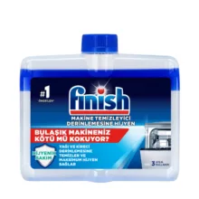 مایع جرم گیر ماشین ظرفشویی فینیش مدل Hijyenik Blue حجم 250 میلی لیتر