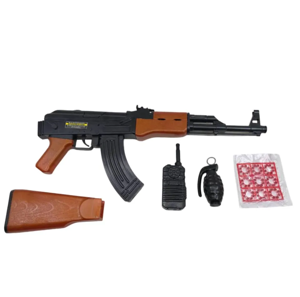ست تفنگ بازی ناب سل مدل کماندو آر پی جی کلاشینکف کلت RPG AK-47 COLT
