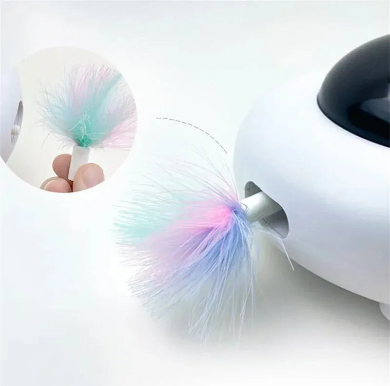 اسباب بازی سگ و گربه مدل Feather Flying Saucer Cat Toy بشقاب پرنده