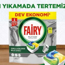قرص ماشین ظرفشویی فیری مدل platinum بسته 96 عددی