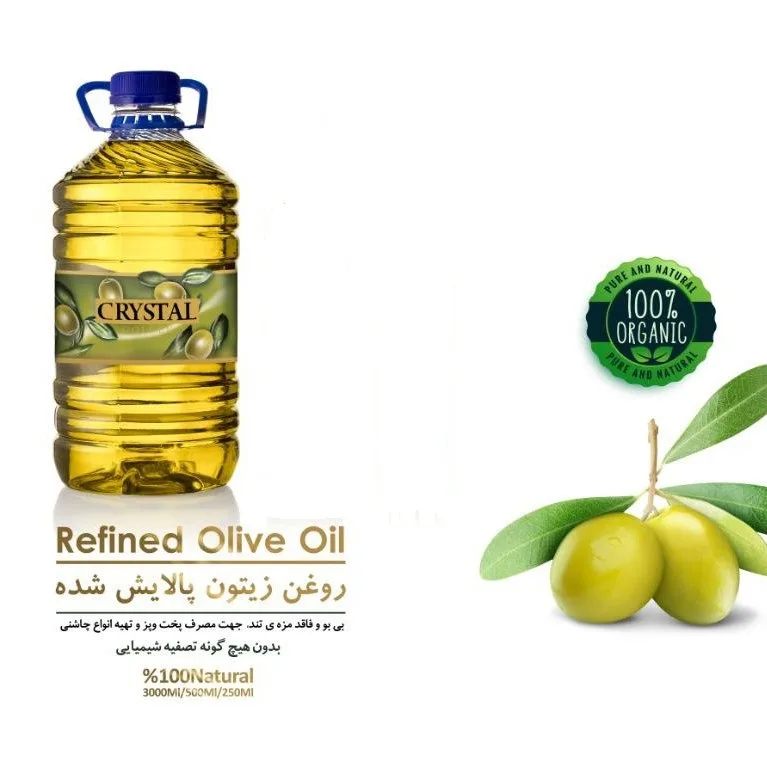 روغن زیتون بی بو کریستال طلایی - 3000 میلی لیتر