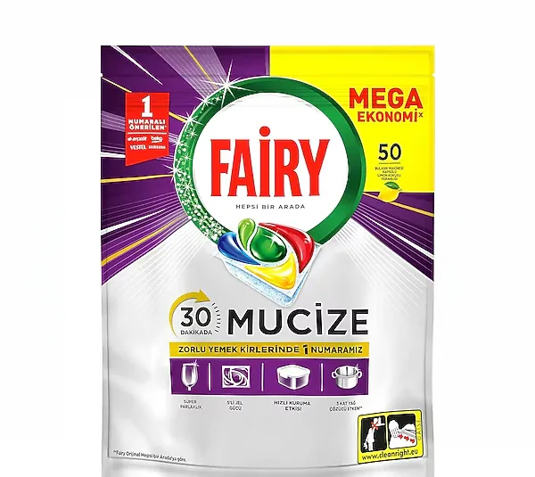 قرص ماشین ظرفشویی فیری مدل Mucize بسته 50 عددی