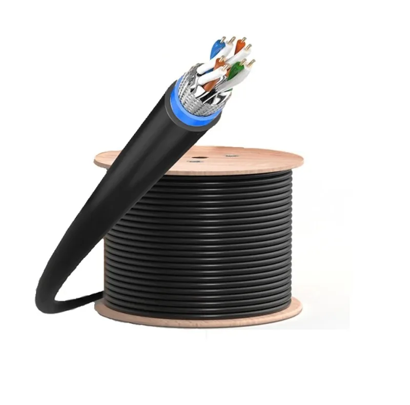 کابل شبکه Cat6 نگزنس مدل Cat6 SFTP Outdoor Double Jacket nxs دو روکشه