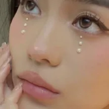 نگین صورت مدل چسبی مروارید و نگین کد ۱۲ بسته ۳۲۰ عددی