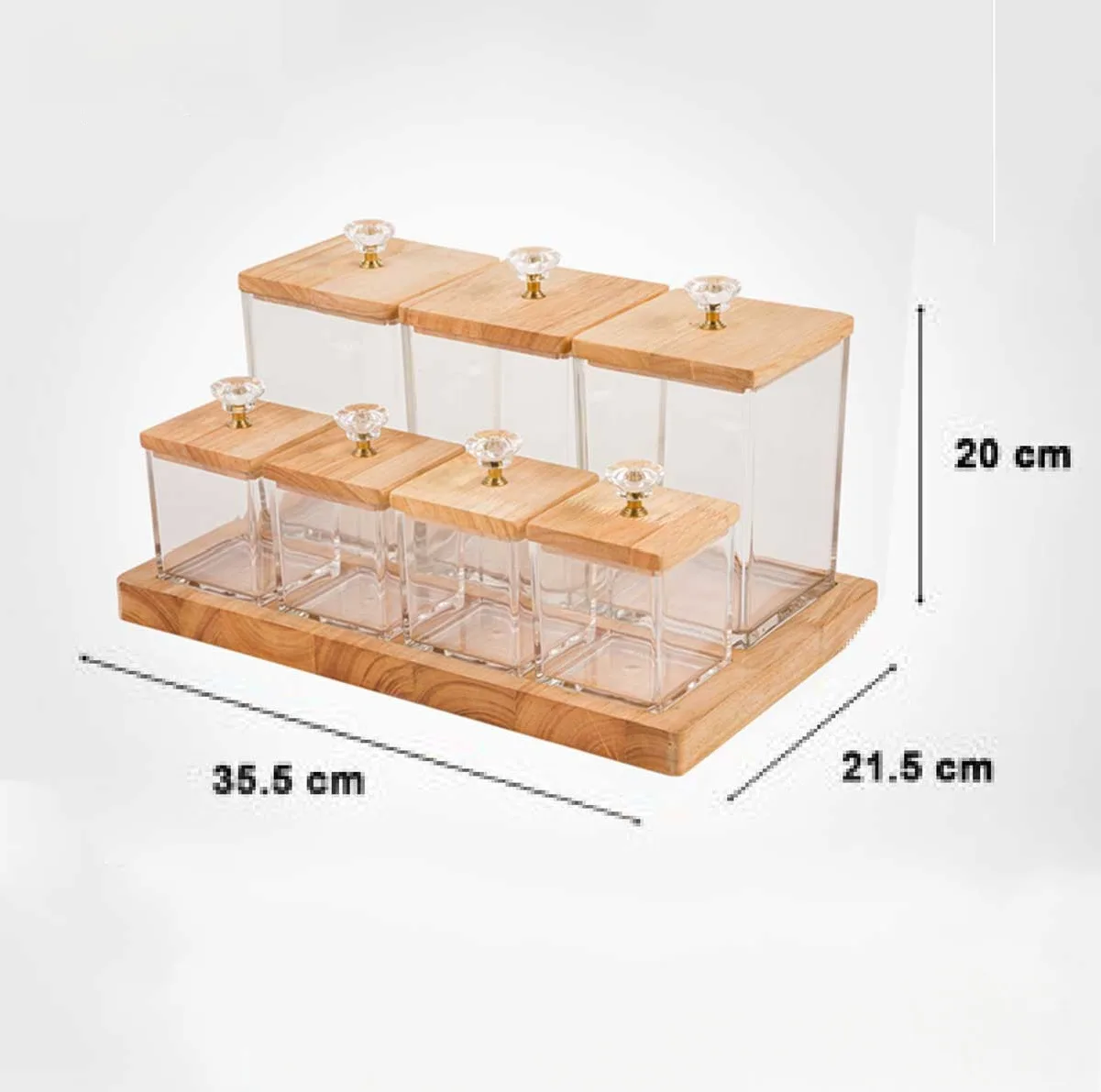 ست پاسماوری 7 پارچه لیمون مدل چوبی کد HS2203