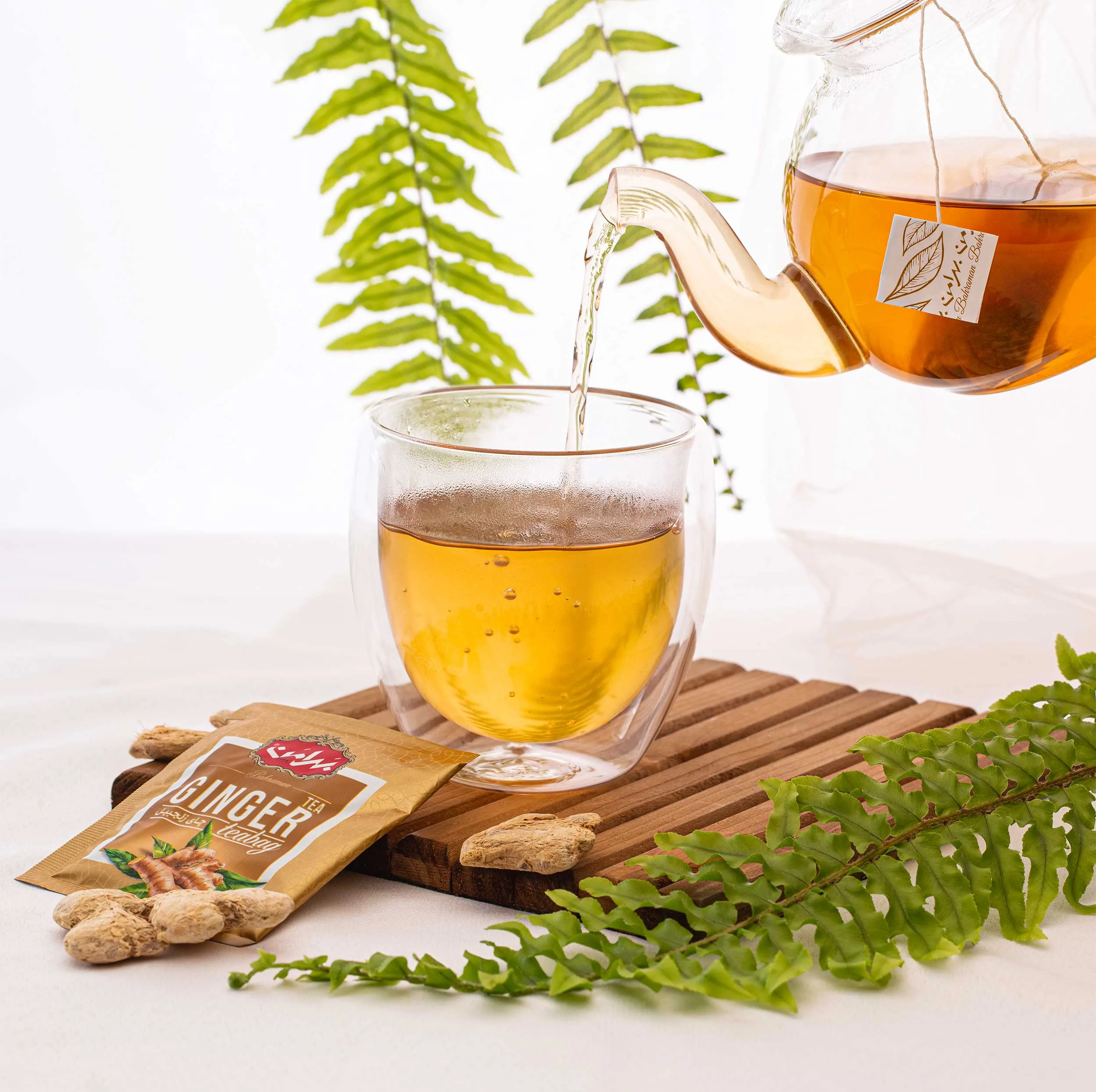 چای کیسه ای سیاه زنجبیل بهرامن بسته 100 عددی