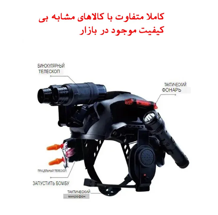 ست ایفای نقش مدل کلاه نظامی طرح چراغدار و موزیکال کد YC-M14