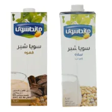 شیر سویا غیر لبنی ساده و قهوه مانداسوی – 1000 میلی لیتر بسته 2 عددی