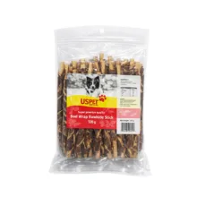 تشویقی سگ یو اس پت مدل Beef Wrap Rawhide با طعم گوشت گاو وزن 500 گرم
