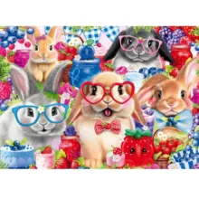 پازل 35 تکه راونزبرگر مدل Bunnies and Berries کد 12004063 مناسب برای 4 سال به بالا