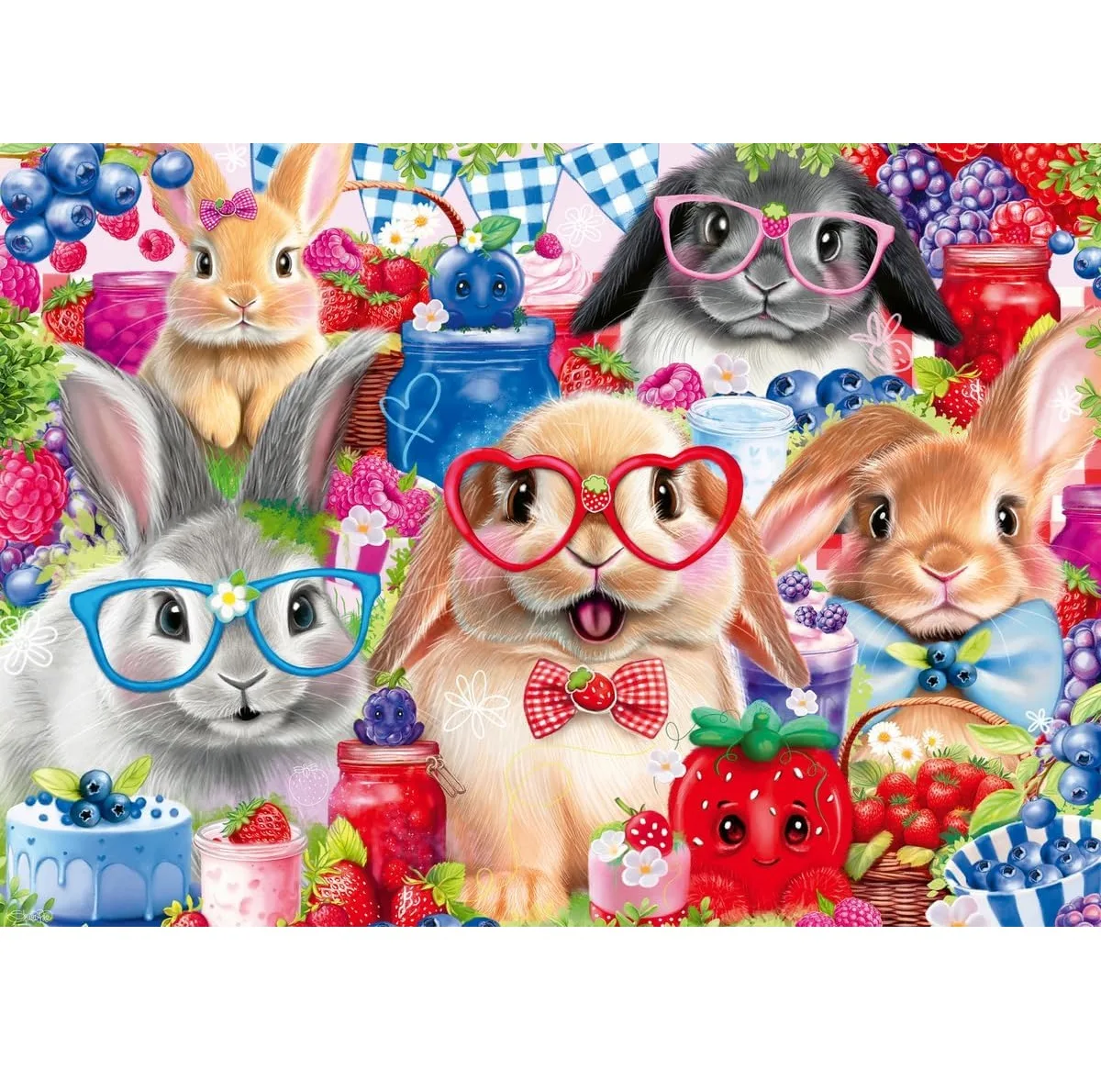 پازل 35 تکه راونزبرگر مدل Bunnies and Berries کد 12004063 مناسب برای 4 سال به بالا