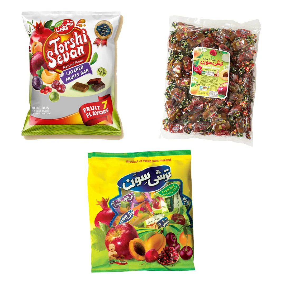 لواشک چند میوه شکلاتی ترش سون - 3000 گرم مجموعه 3 عددی