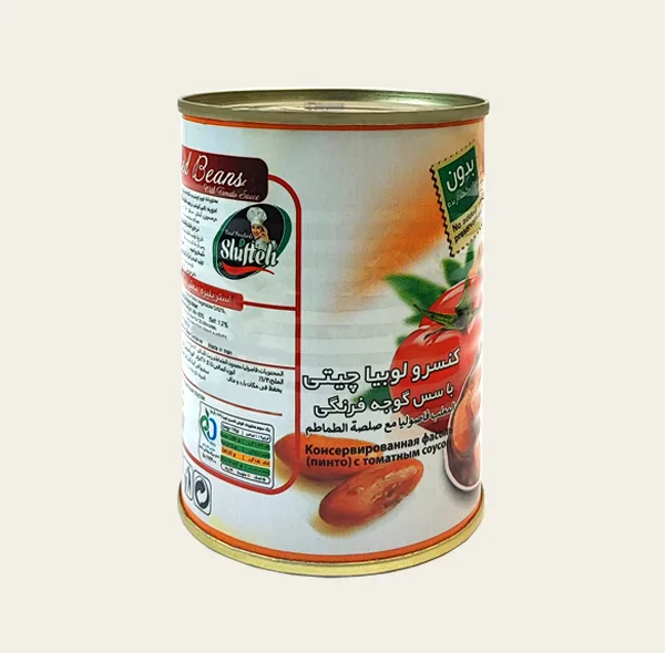 کنسرو لوبیا چیتی با سس گوجه فرنگی شیفته - 370 گرم بسته 12 عددی