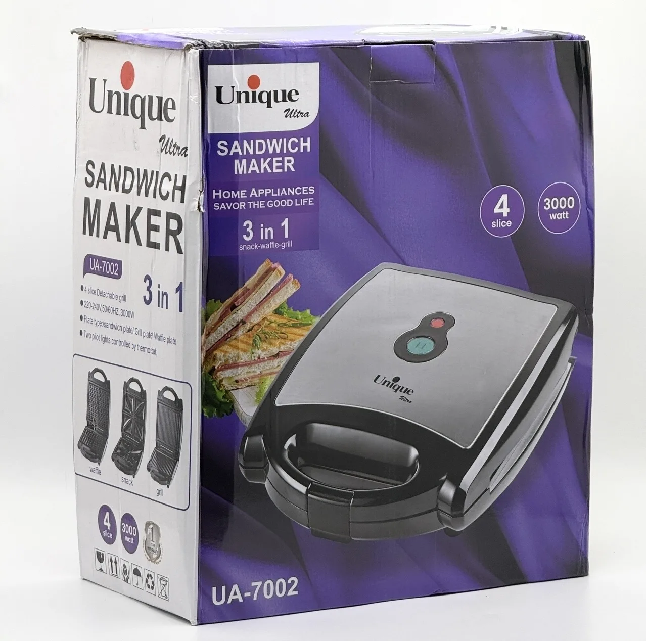 ساندویچساز چهار خانه یونیک اولترا مدل UA-7002