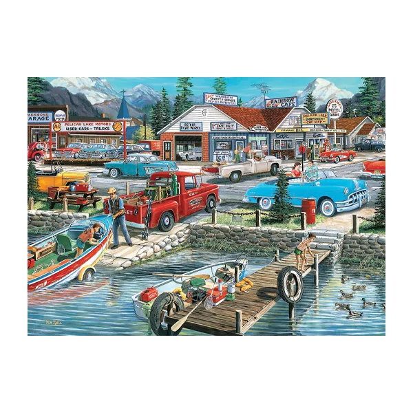 پازل 1000 تکه یوروگرافیکس پازلز مدل Let’s go Fishing كد 5868 مناسب نوجوان و بزرگسال