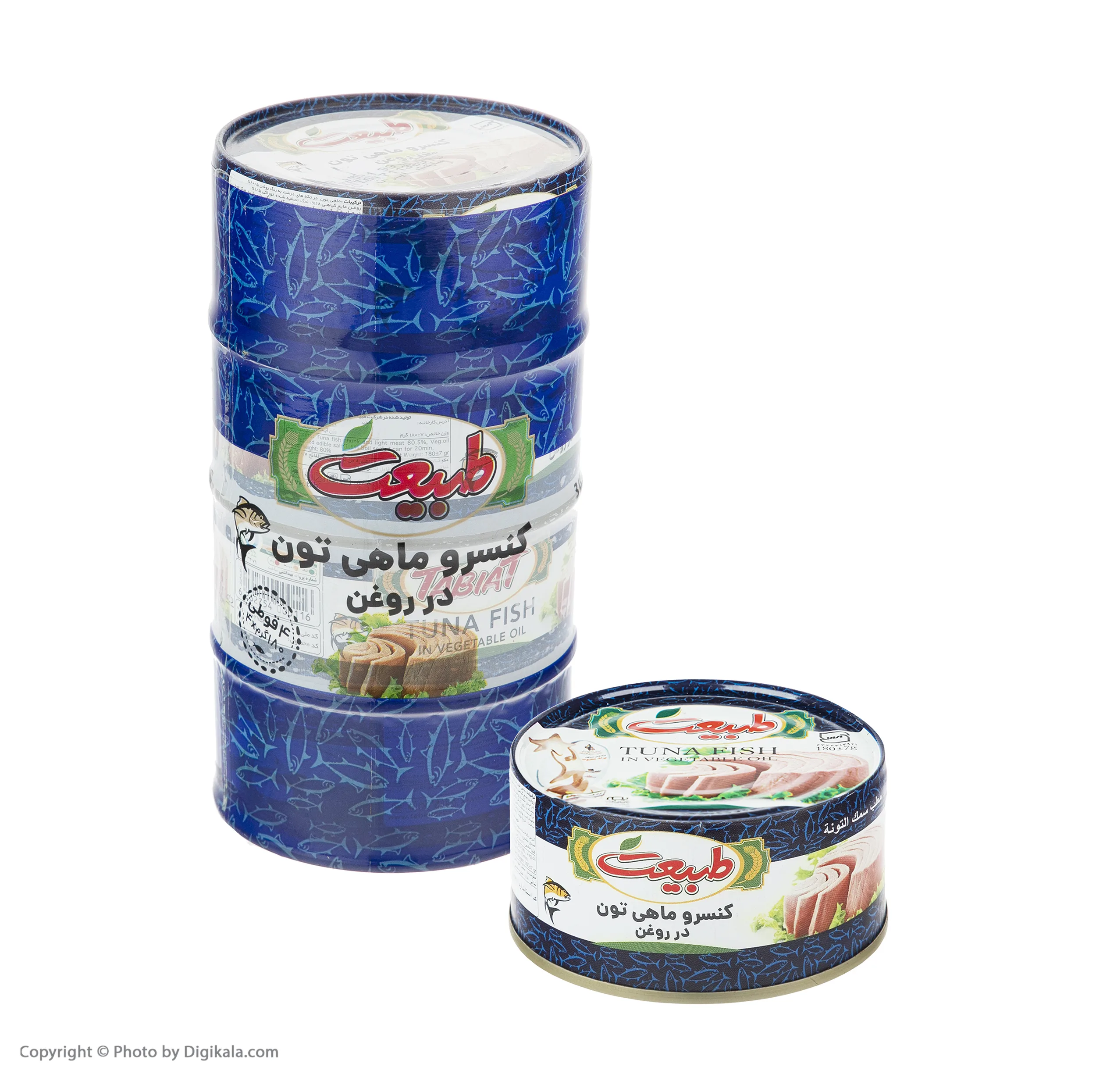 کنسرو ماهی تون در روغن گیاهی طبیعت - 180 گرم بسته 4 عددی