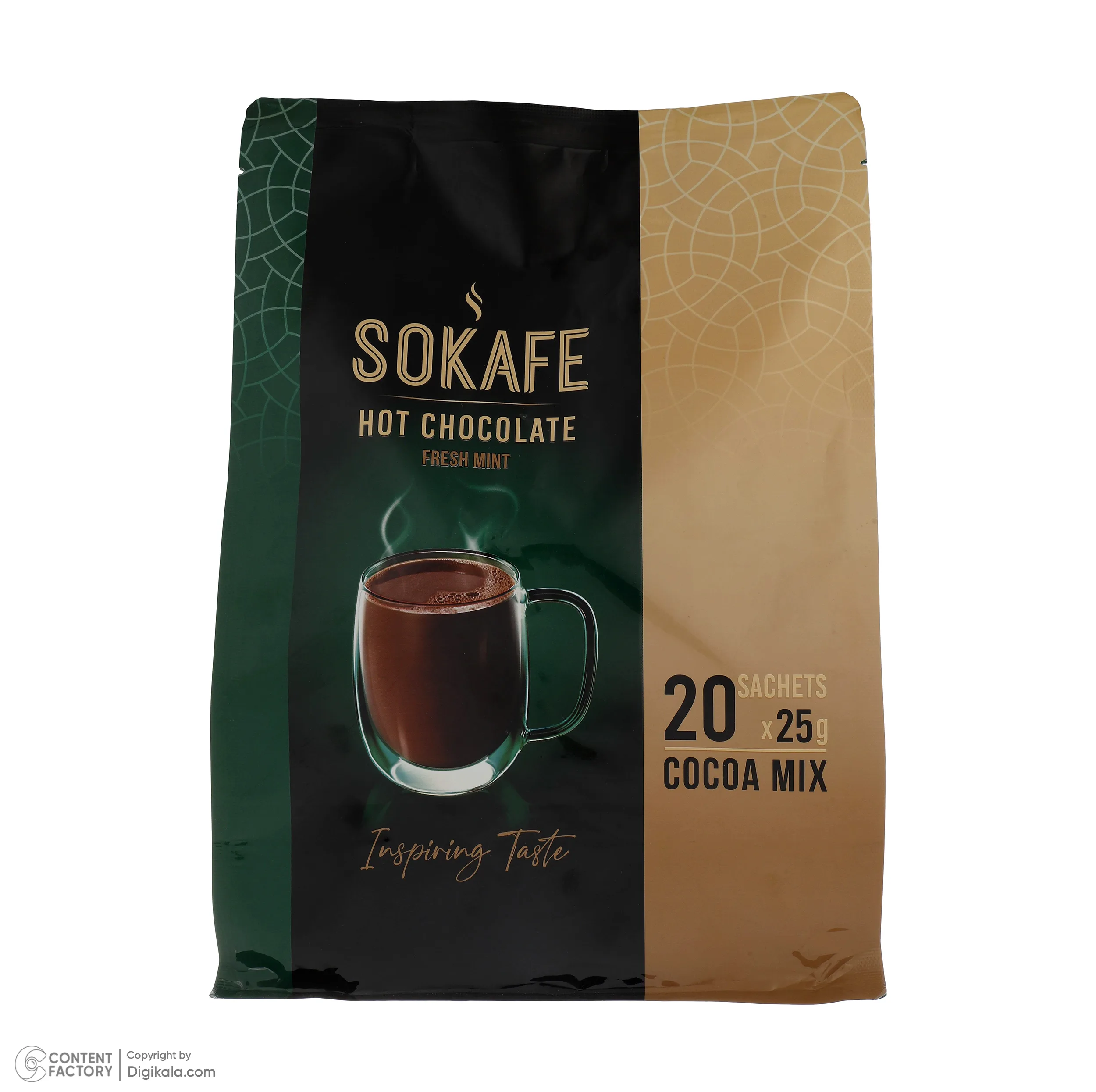 هات چاکلت نعنایی سوکافه - 25 گرم بسته 20 عددی