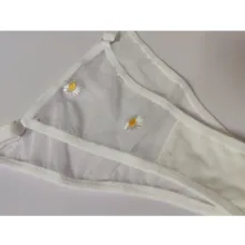 ست سوتین و شورت زنانه ابریشم گل‌دار مدل بابونه