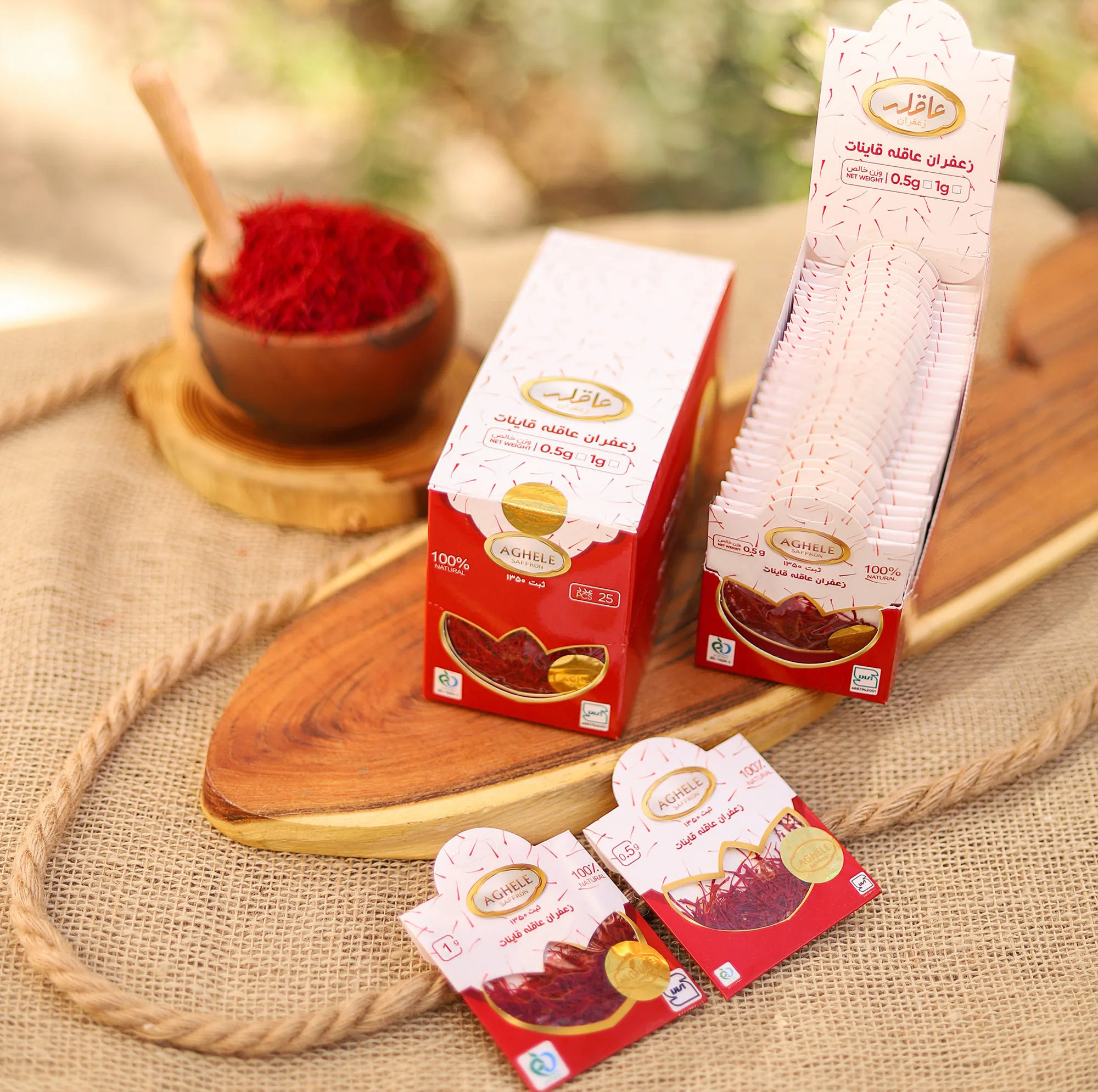 زعفران پاکتی عاقله - 1 گرم بسته 25 عددی