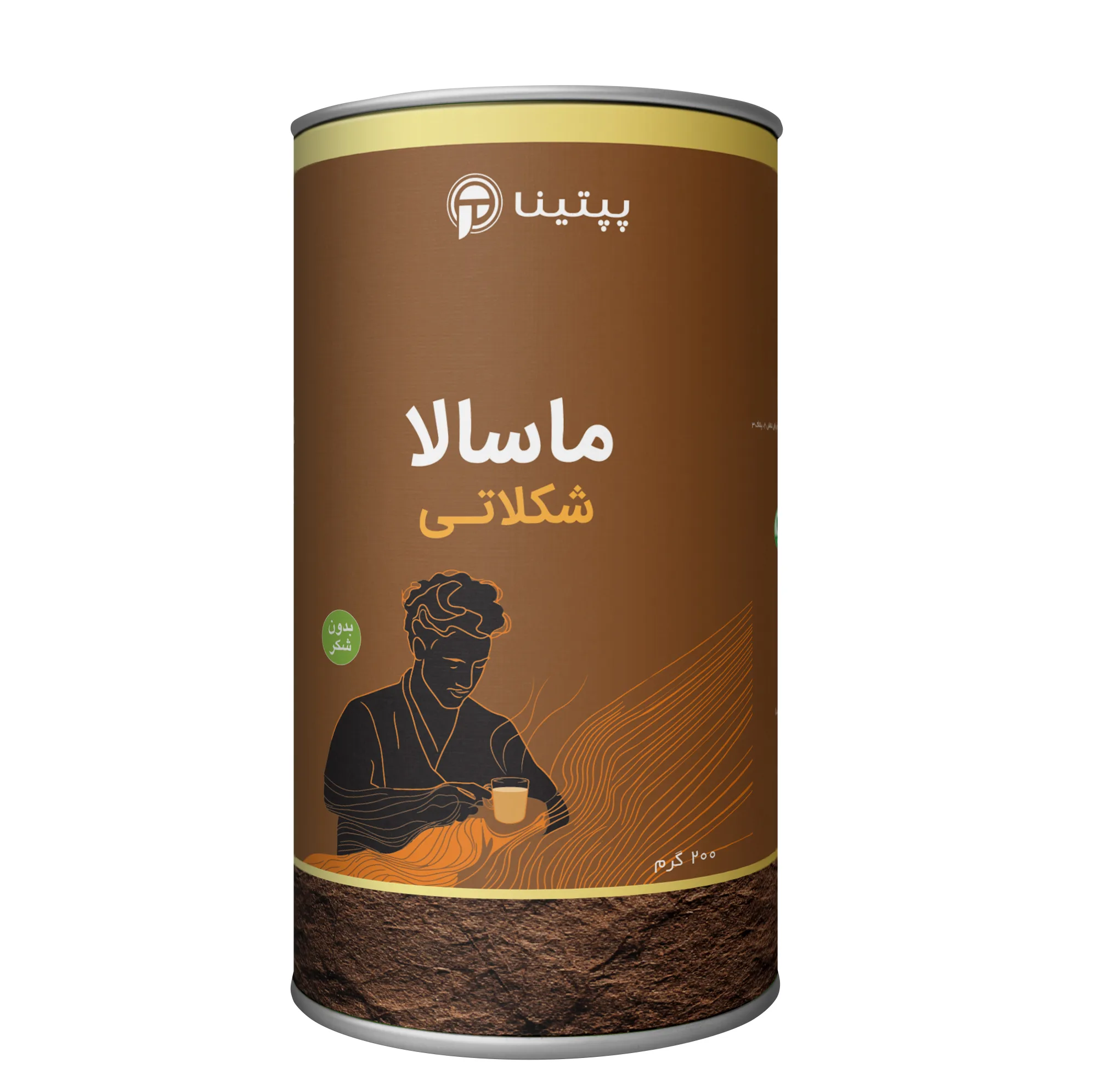 چای ماسالا شکلاتی بدون شکر و شیرین شده با استویا پپتینا - 200 گرم
