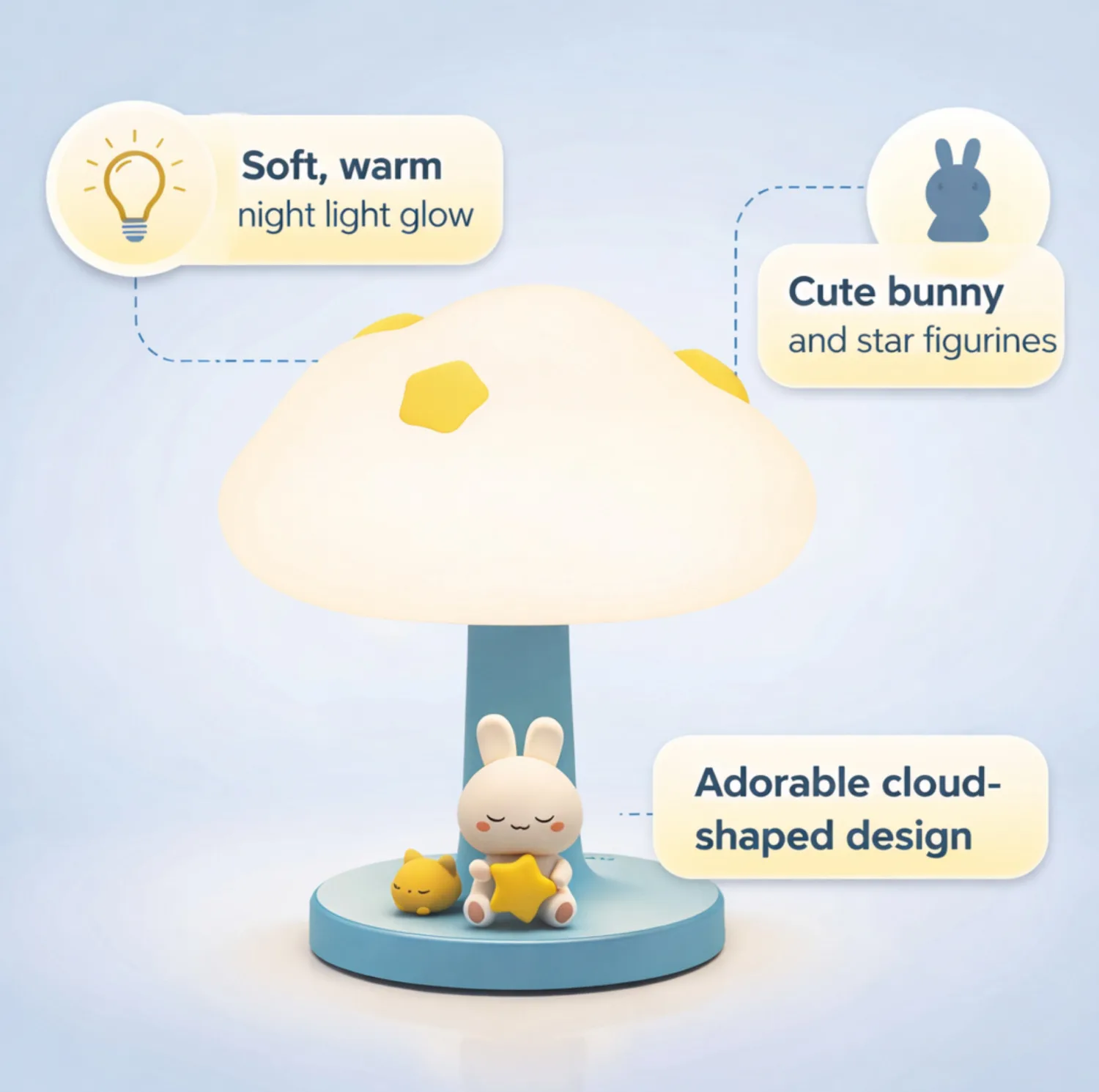 چراغ خواب اتاق کودک لومیکس مدل Star bunny