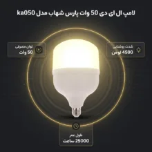 لامپ ال ای دی فوق کم مصرف 50 وات پارس شهاب مدل ka050 پایه E27