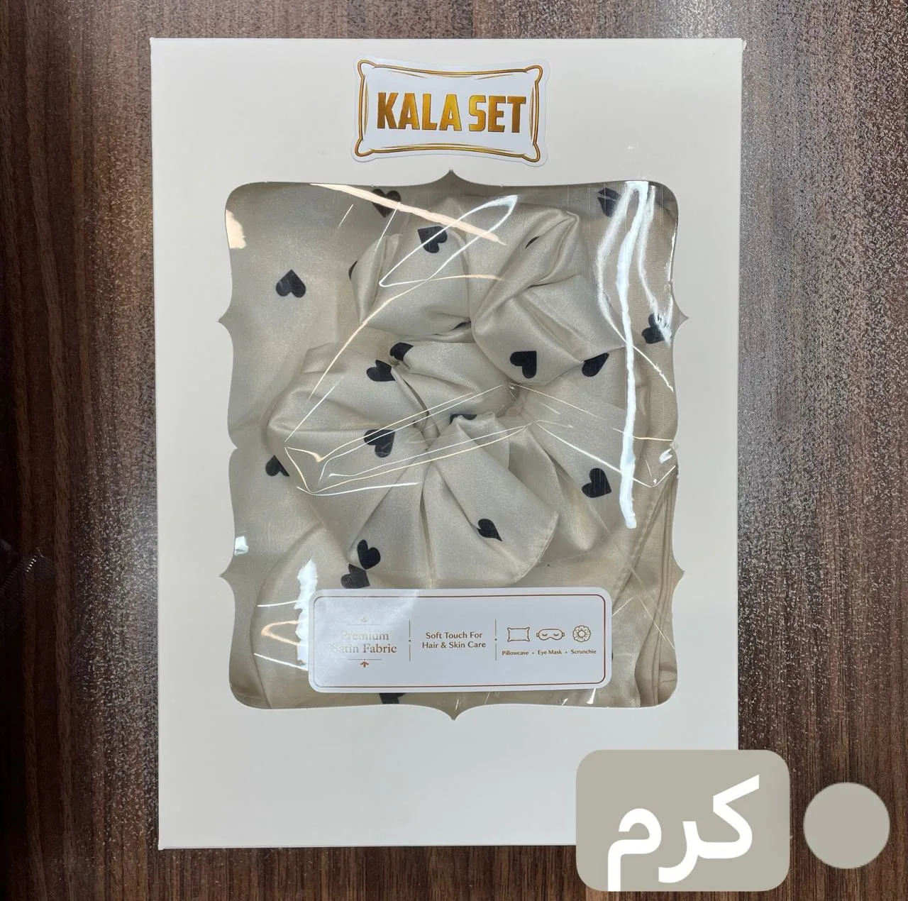 روبالشی مدل ساتن ابریشم سایز 50*70 سانتی متر به همراه چشم بند و کش مو