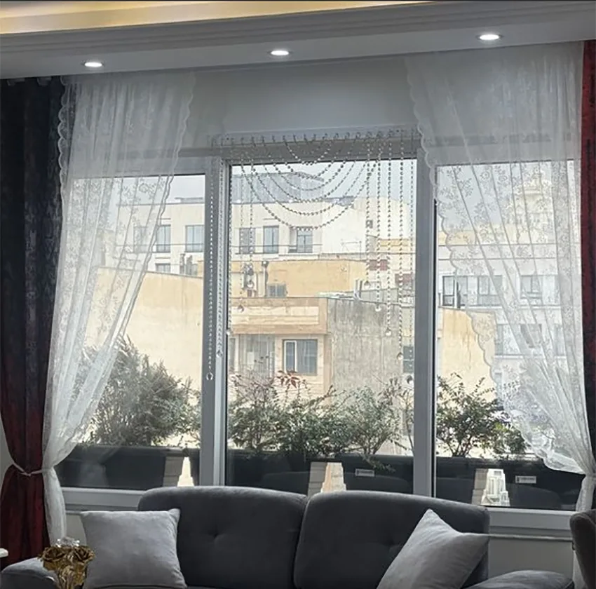 پرده نوین دکور سیلوانا مدل تور راشل 99 سایز 280 × 290 سانتیمتر