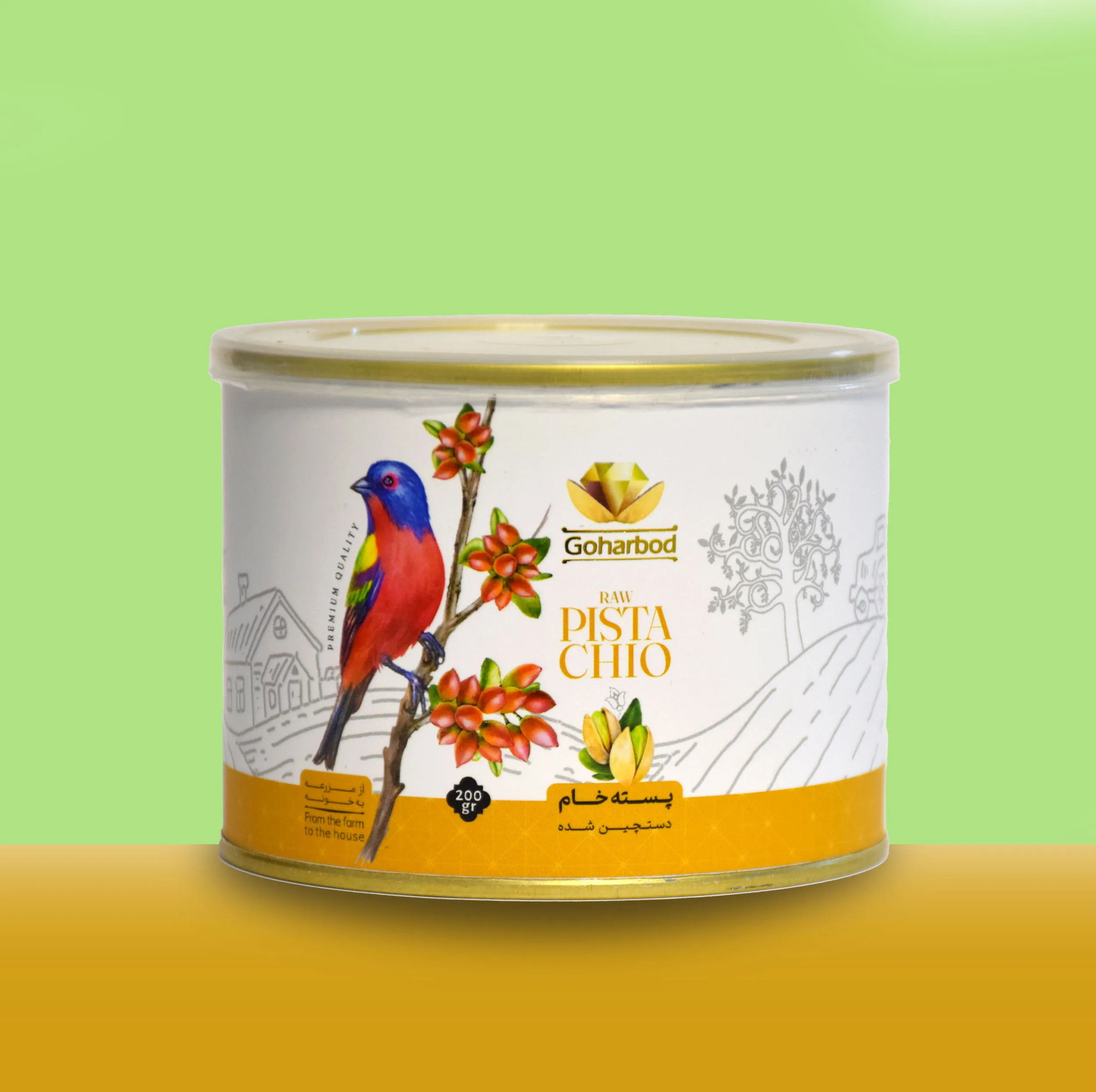 پسته اکبری خام گهربد - 200 گرم
