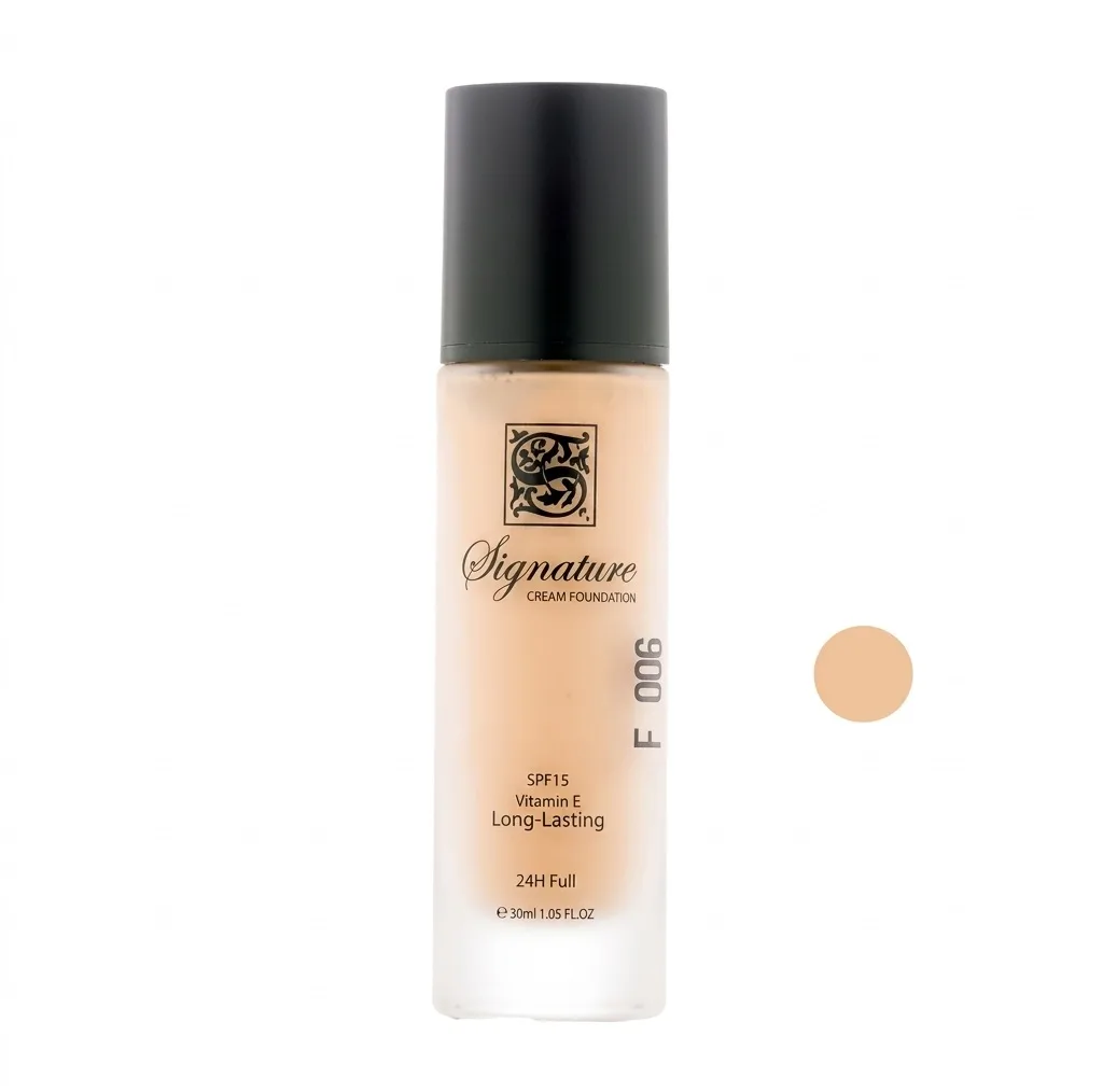 کرم پودر مایع spf 15 سیگنیچر مدل فول کاور شماره F006 مناسب برای انواع پوست حجم 35 میلی‌ لیتر