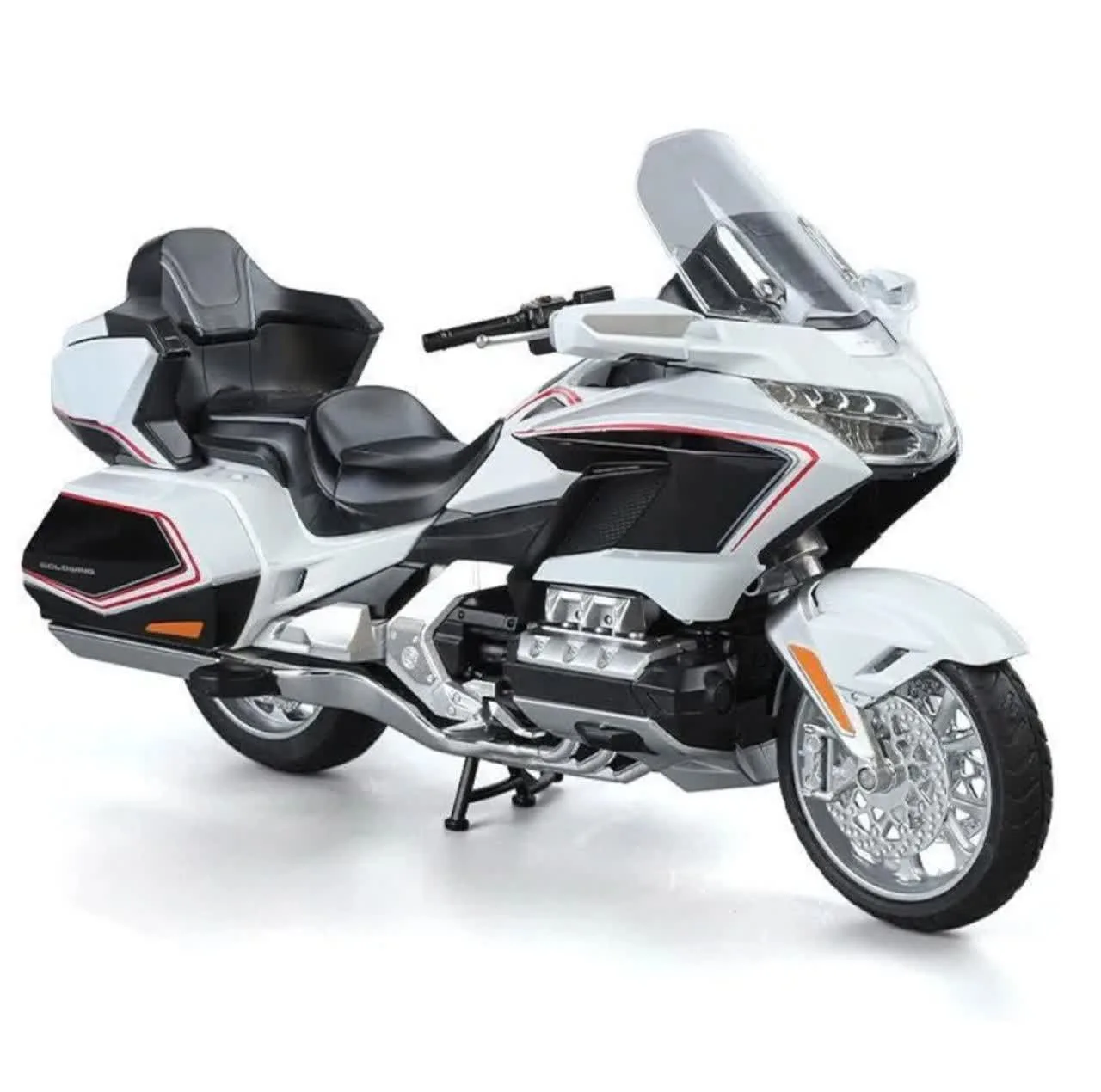 ماکت موتور بازی ناب سل مدل هوندا گلدوینگ فلزی چراغدار کد 1:11DIE CAST HONDA GL800 2021