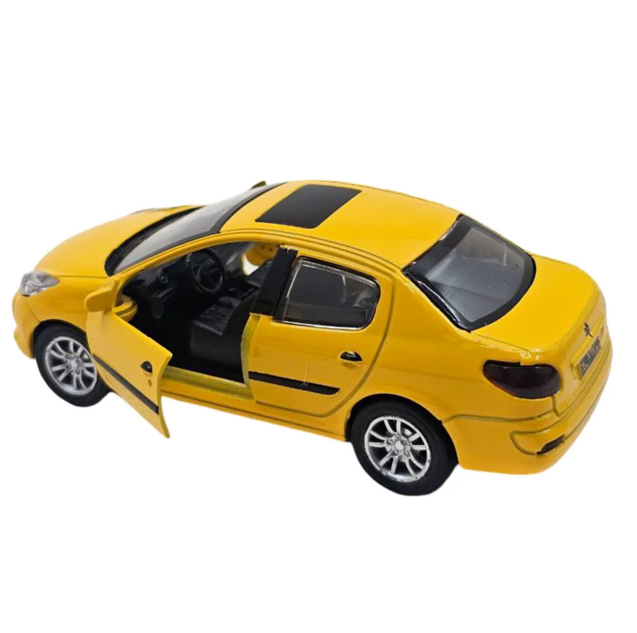 ماشین بازی ناب سل مدل پژو 207 فلزی موزیکال چراغدار عقب کش کد Peugeot 207 metallic musical with pull-back lights