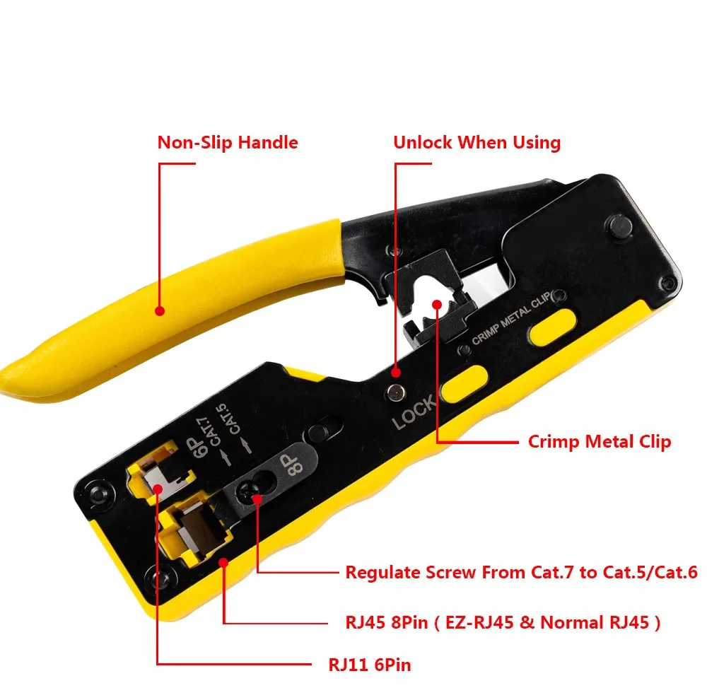 آچار سوکت زن شبکه مدل OPEN END CAT-7