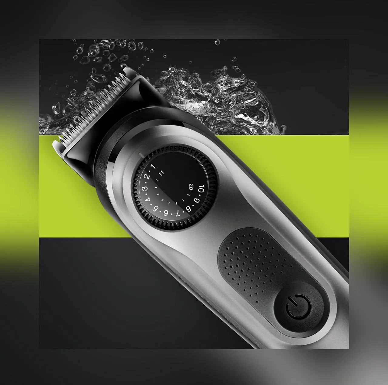 ماشین اصلاح صورت و بدن شارژی براون مدل BT7350 ضدآب با فناوری AutoSense، تیغههای خودتیزشونده استیل ضدزنگ، باتری لیتیومیون با 100 دقیقه کارکرد، شارژ سریع و تنظیم اصلاح با 39 شماره نیممیلیمتری