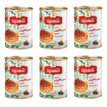 کنسرو سس ماکارونی با سویا شهدین – 370 گرم بسته 6 عددی