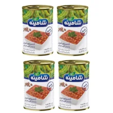 کنسرو لوبیا چیتی با سس گوجه فرنگی شامینه – 350 گرم بسته 4عددی