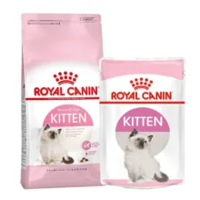 غذای خشک و پوچ بچه گربه رویال کنین مدل Kitten Pack با طعم مرغ وزن 3500 گرم