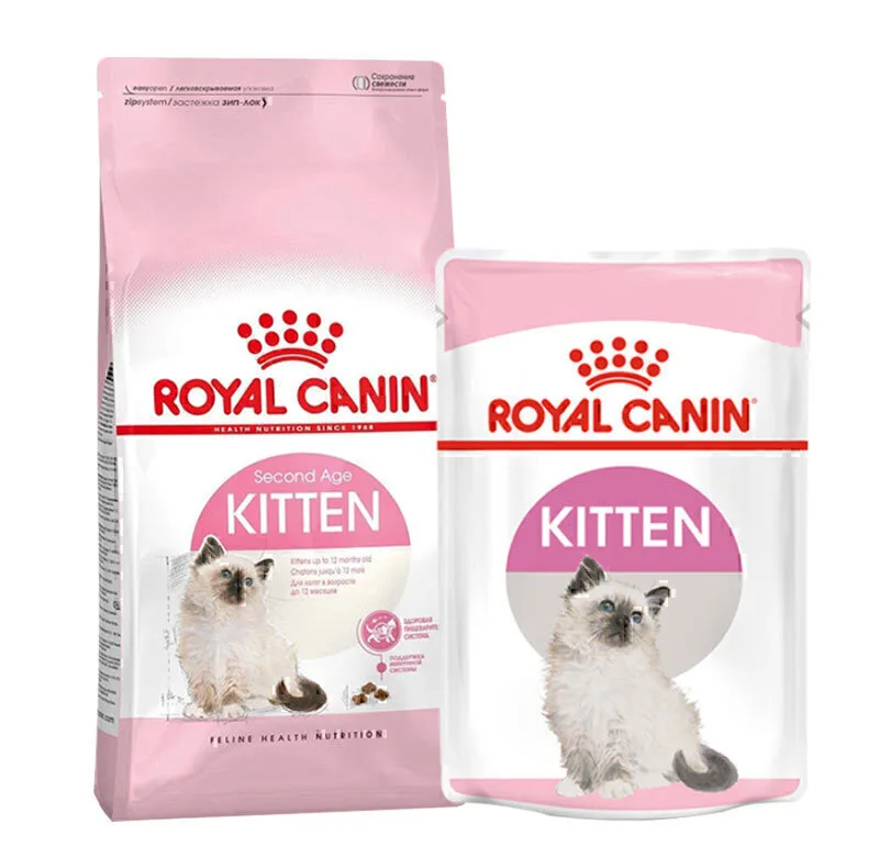 غذای خشک و پوچ بچه گربه رویال کنین مدل Kitten Pack با طعم مرغ وزن 3500 گرم