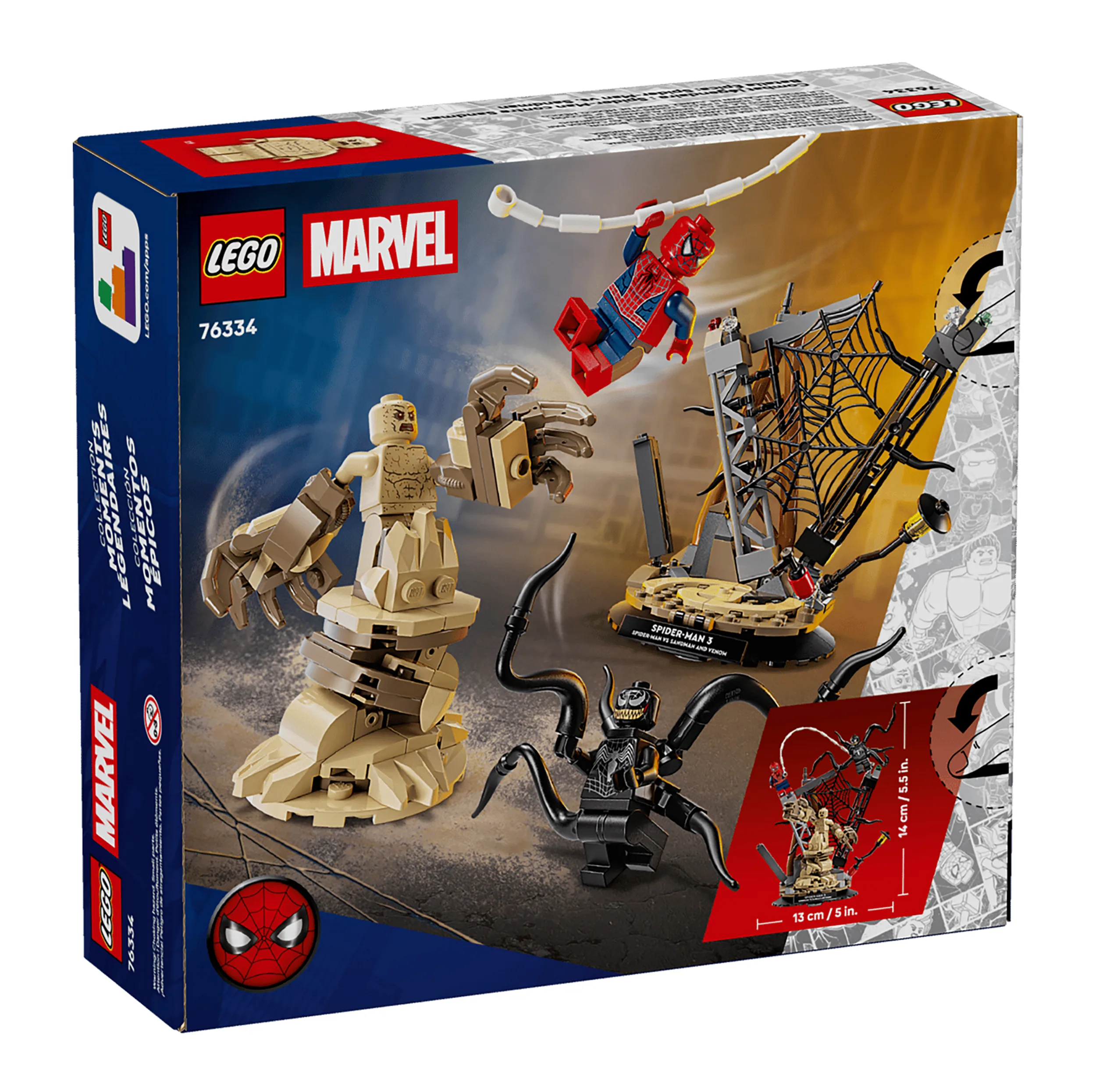 لگو 201 تکه سری Marvel مدل Epic Battle: Spider-Man vs. Sandman کد 76334